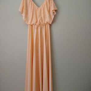Vintage Ruffled Evening Gown